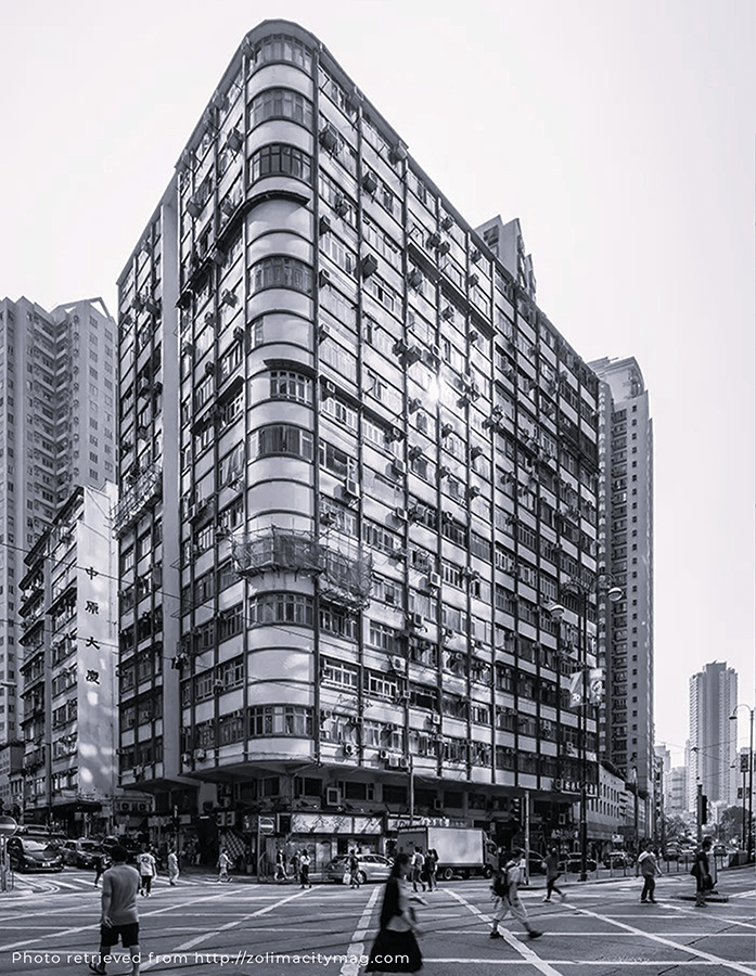 Corner Buildings in Hong Kong